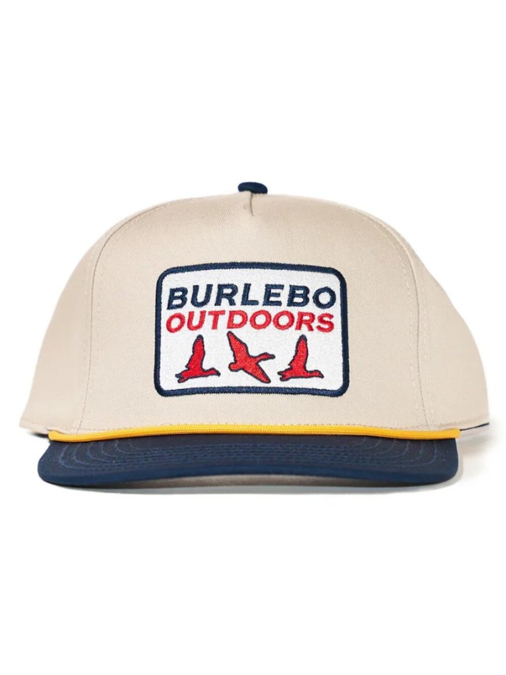 New! Burlebo Outdoorsman Rope Hat Duck Embroidered Patch Baseball Cap